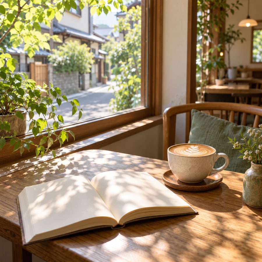 カフェのカウンター席